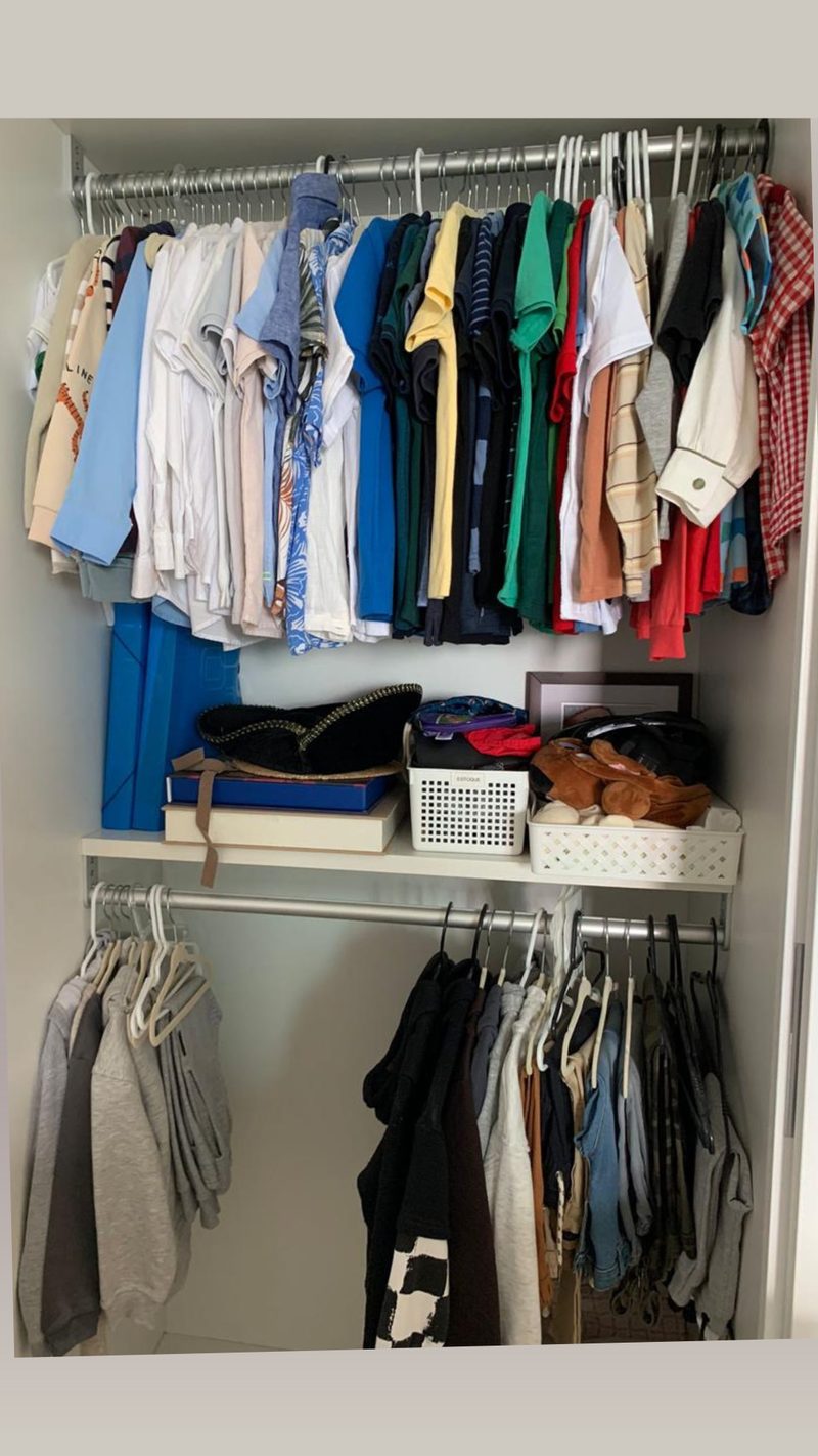Antes — o closet da aluna Valdete