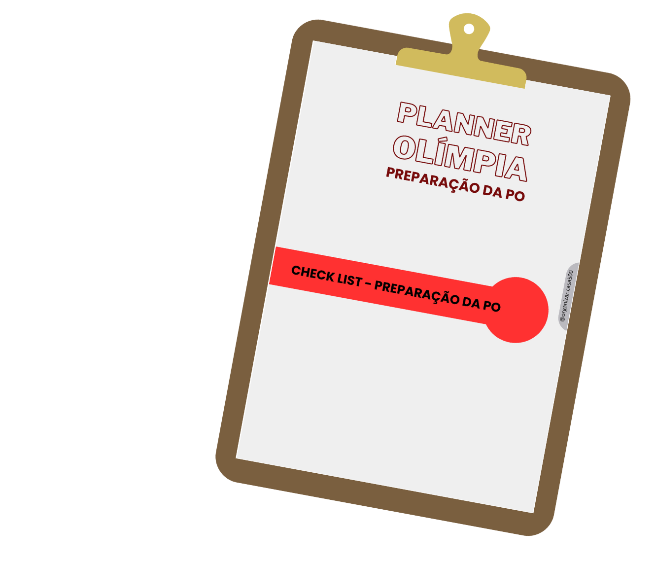 Check list da preparação da Personal Organizer